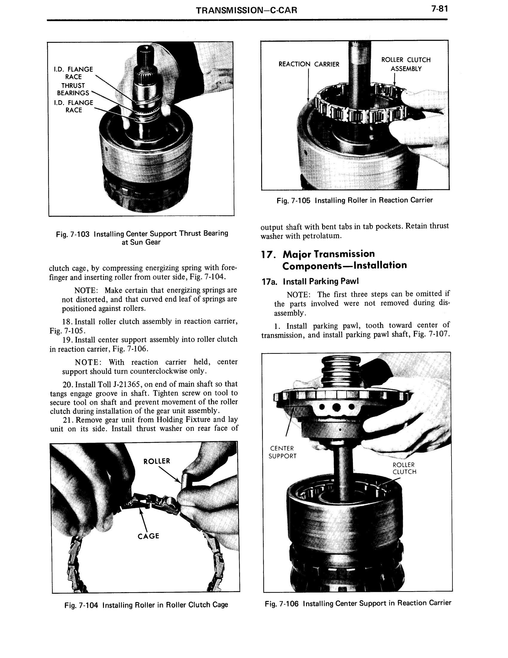 1971 Cadillac Shop Manual Transmission Page 81 of 156